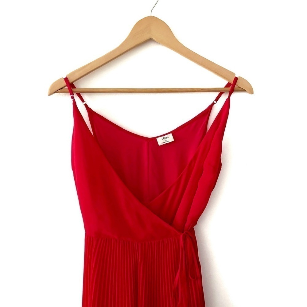 Wilfred | Beaune Pleated Mini Dress Red Size XS Aritzia - Picture 7 of 12